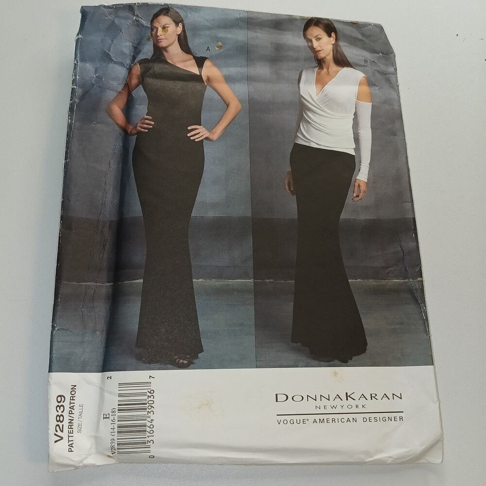 Donna Karan New York Vintage Vogue 2839 Sewing Pattern 14-16-18